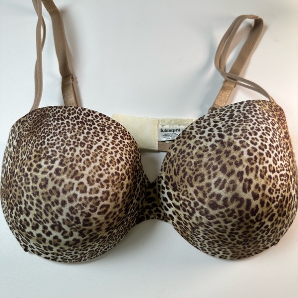 Brown Leopard Print Full-Coverage Bra with Adjustable Straps - Picture 1 of 4
